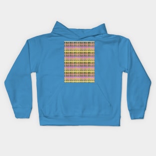 Pink and yellow stripes Kids Hoodie